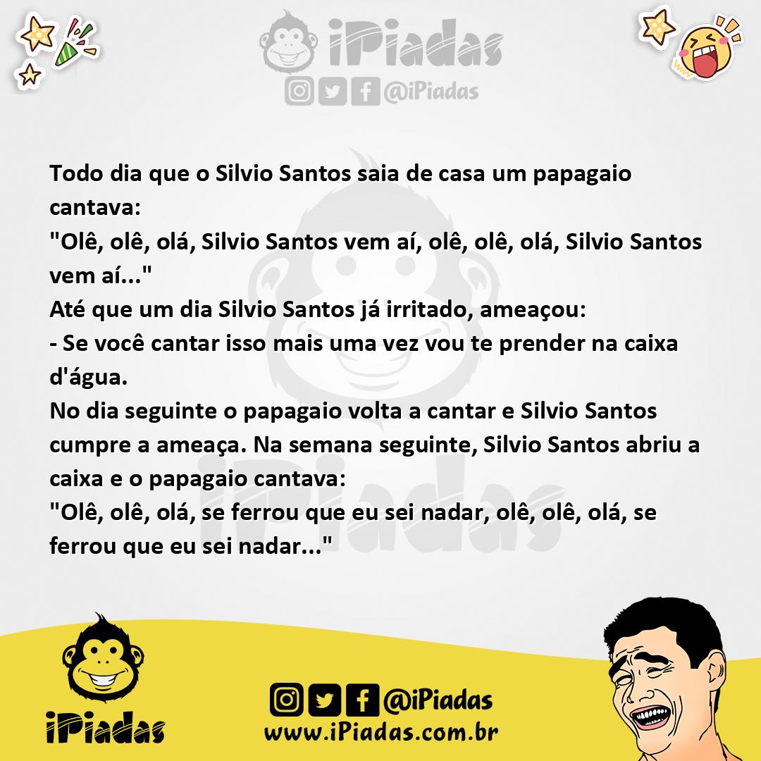 Ilustração da piada Silvio Santos e o Papagaio no iPiadas