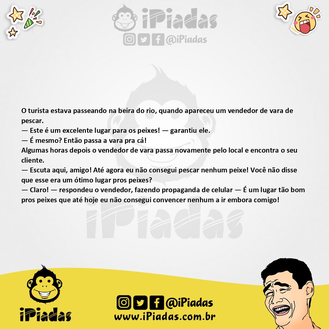 Ilustração da piada Bom pra Pescar no iPiadas