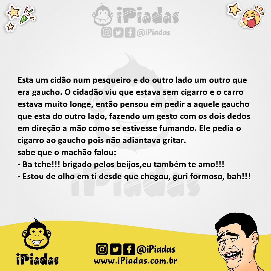 Ilustração da piada Gaucho Pescador no iPiadas
