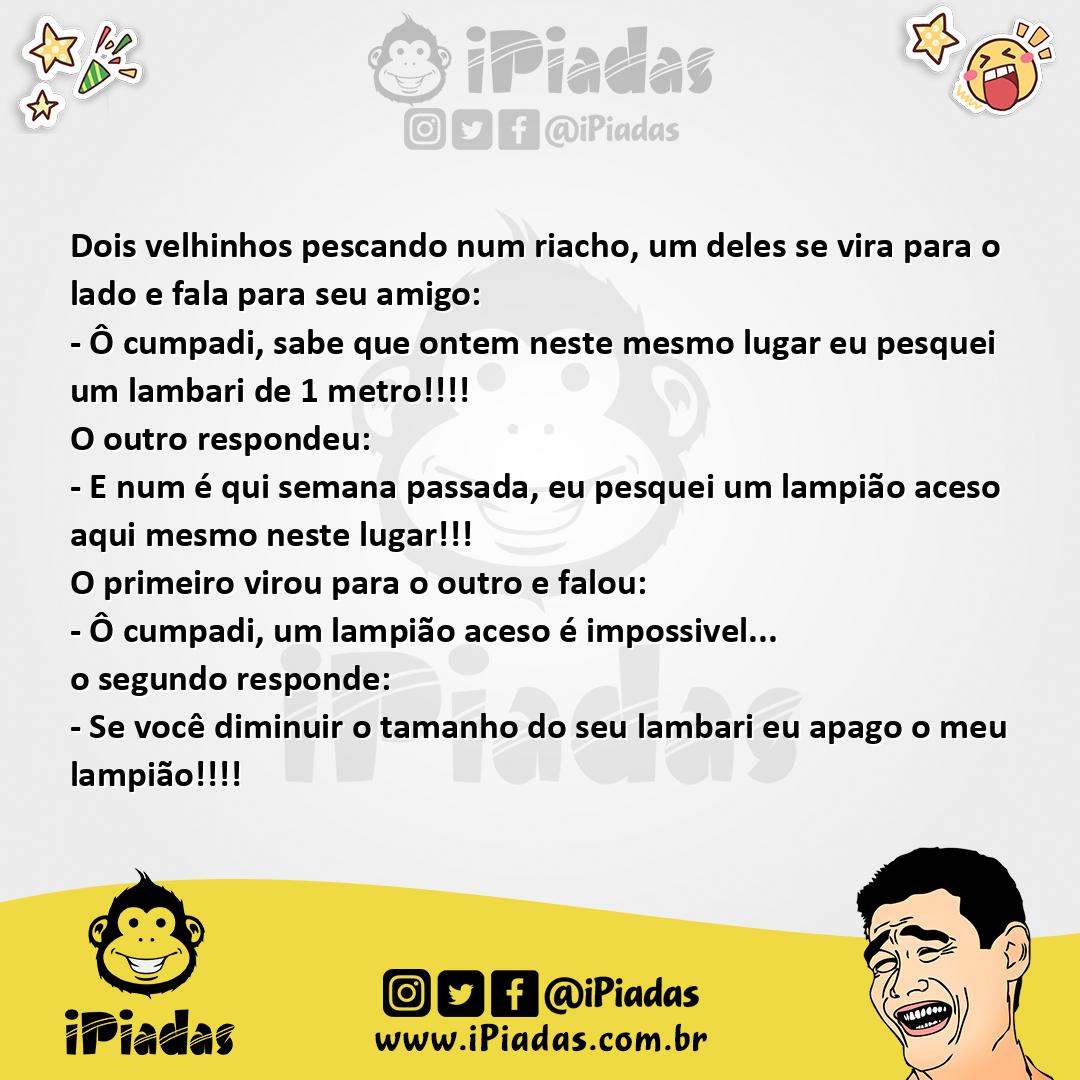 Ilustração da piada Lambari de 1 metro no iPiadas