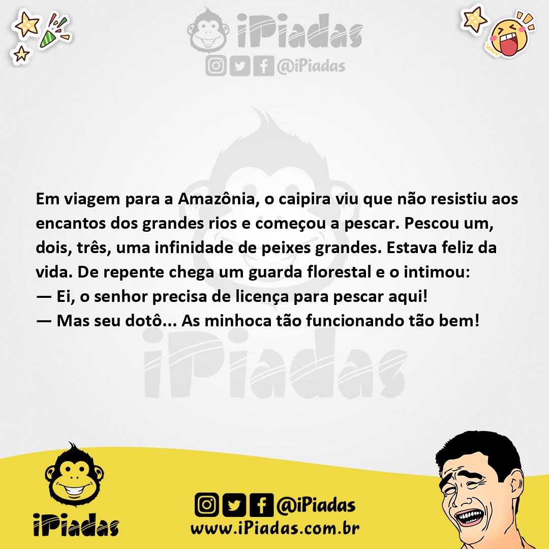Ilustração da piada Licença Obrigatória no iPiadas