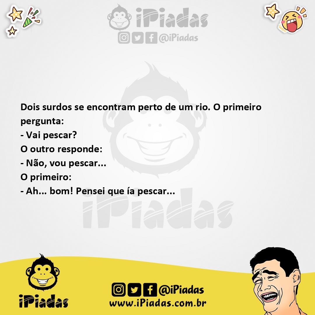 Ilustração da piada Os Surdos no iPiadas