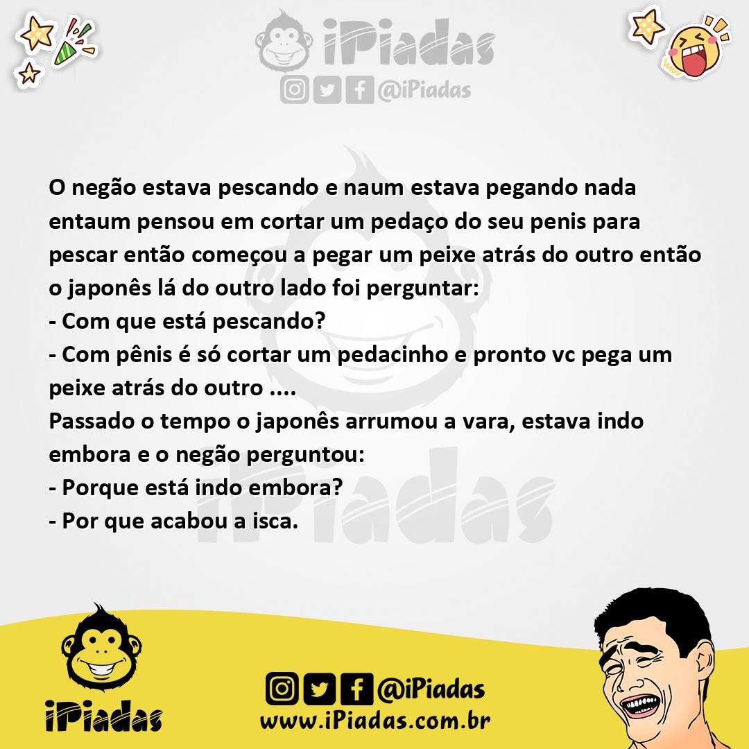 Ilustração da piada Pesca no iPiadas