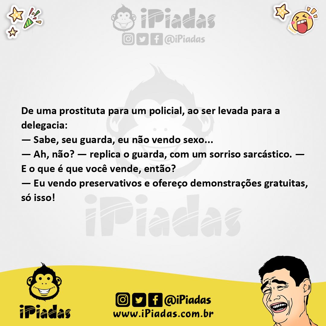 Ilustração da piada Prostituta na Delegacia no iPiadas