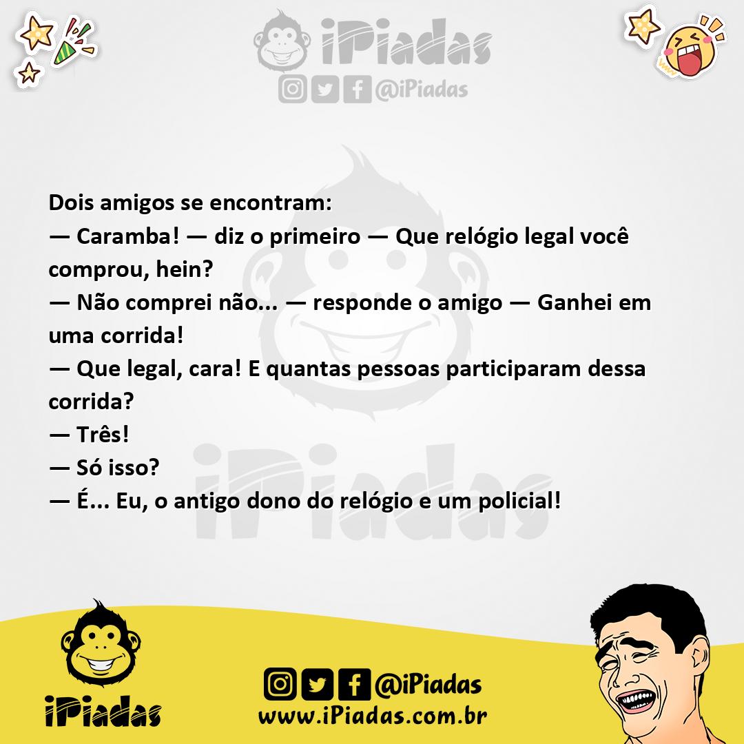 Ilustração da piada Relógio Legal no iPiadas