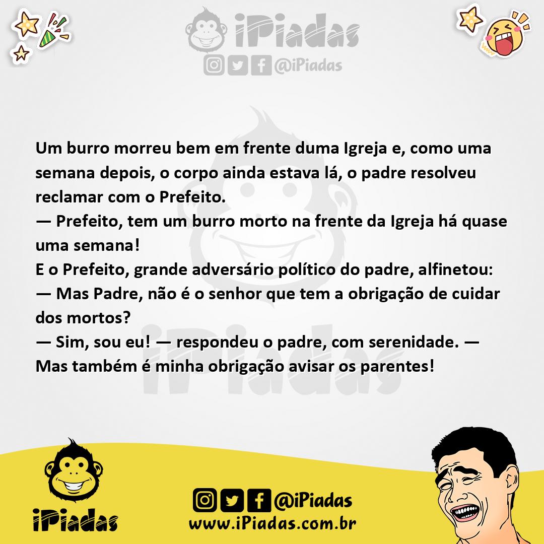 Ilustração da piada Burro Morto no iPiadas