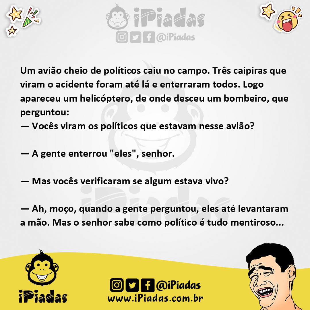 Ilustração da piada Caipiras e Políticos no iPiadas