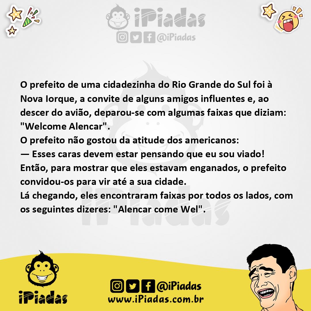 Ilustração da piada Faixa para o Prefeito no iPiadas