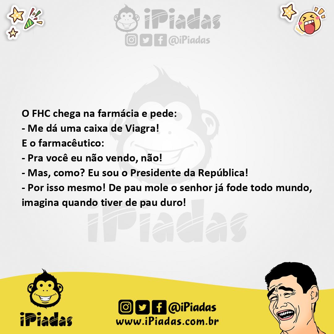 Ilustração da piada FHC e o viagra no iPiadas