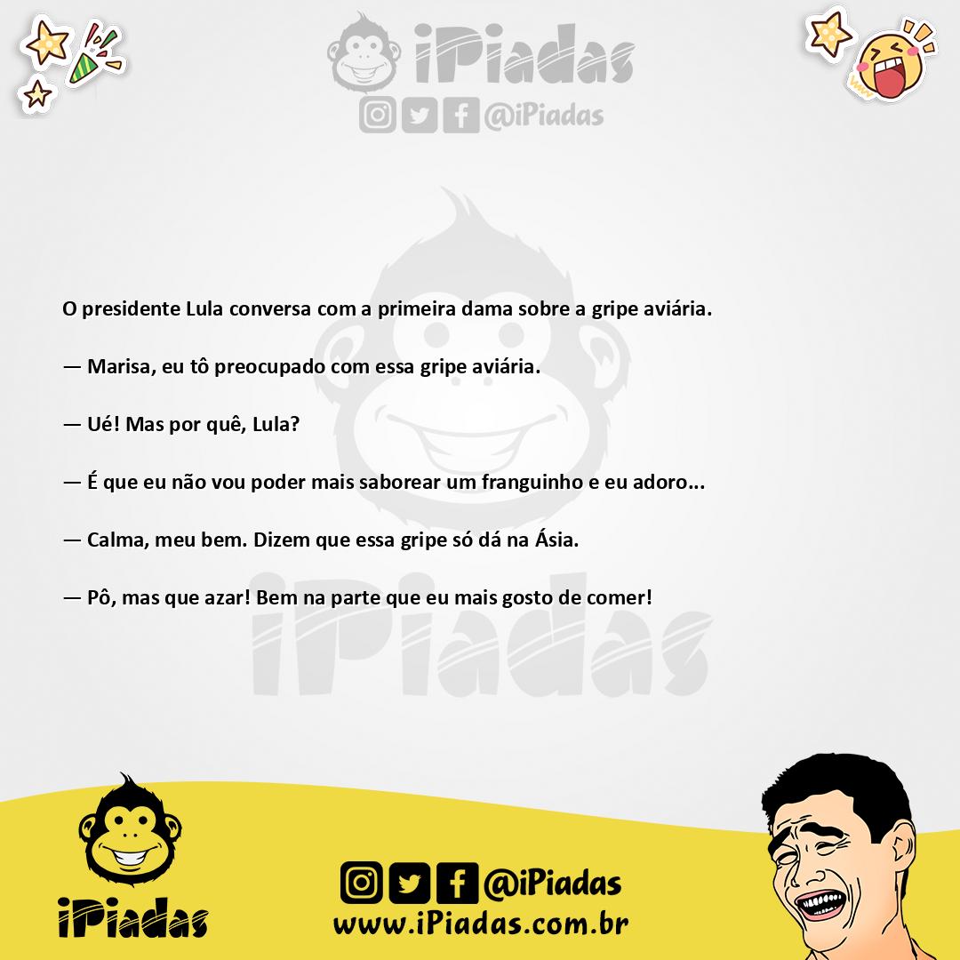 Ilustração da piada Gripe Aviária no Planalto no iPiadas