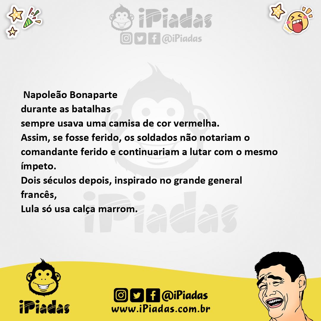 Ilustração da piada Lula e Napoleão no iPiadas