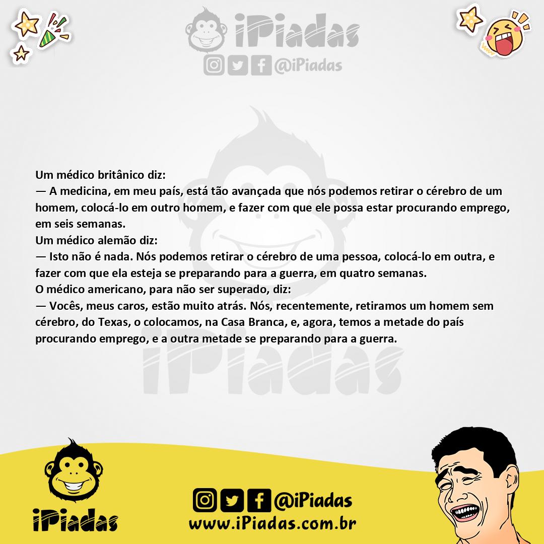 Ilustração da piada Medicina Avançada no iPiadas