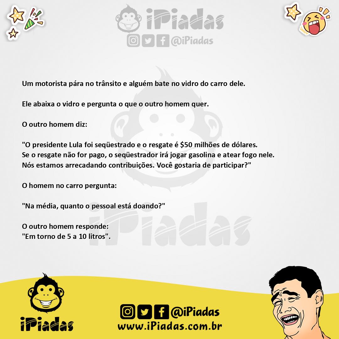 Ilustração da piada Mobilização nacional no iPiadas