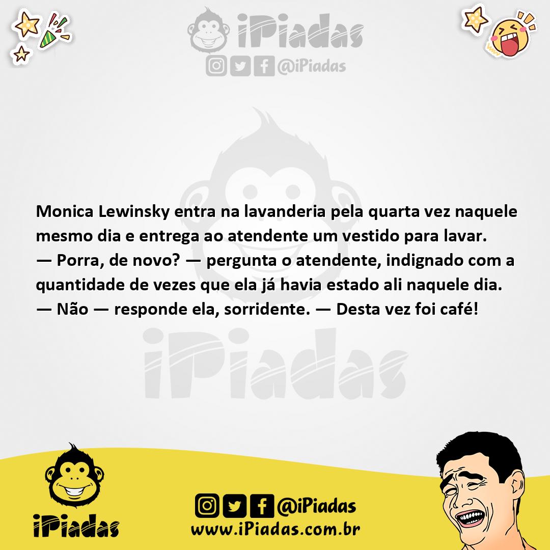 Ilustração da piada Monica Lewinsky no iPiadas