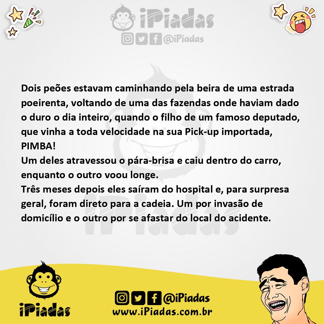 Ilustração da piada Na beira do caminho no iPiadas