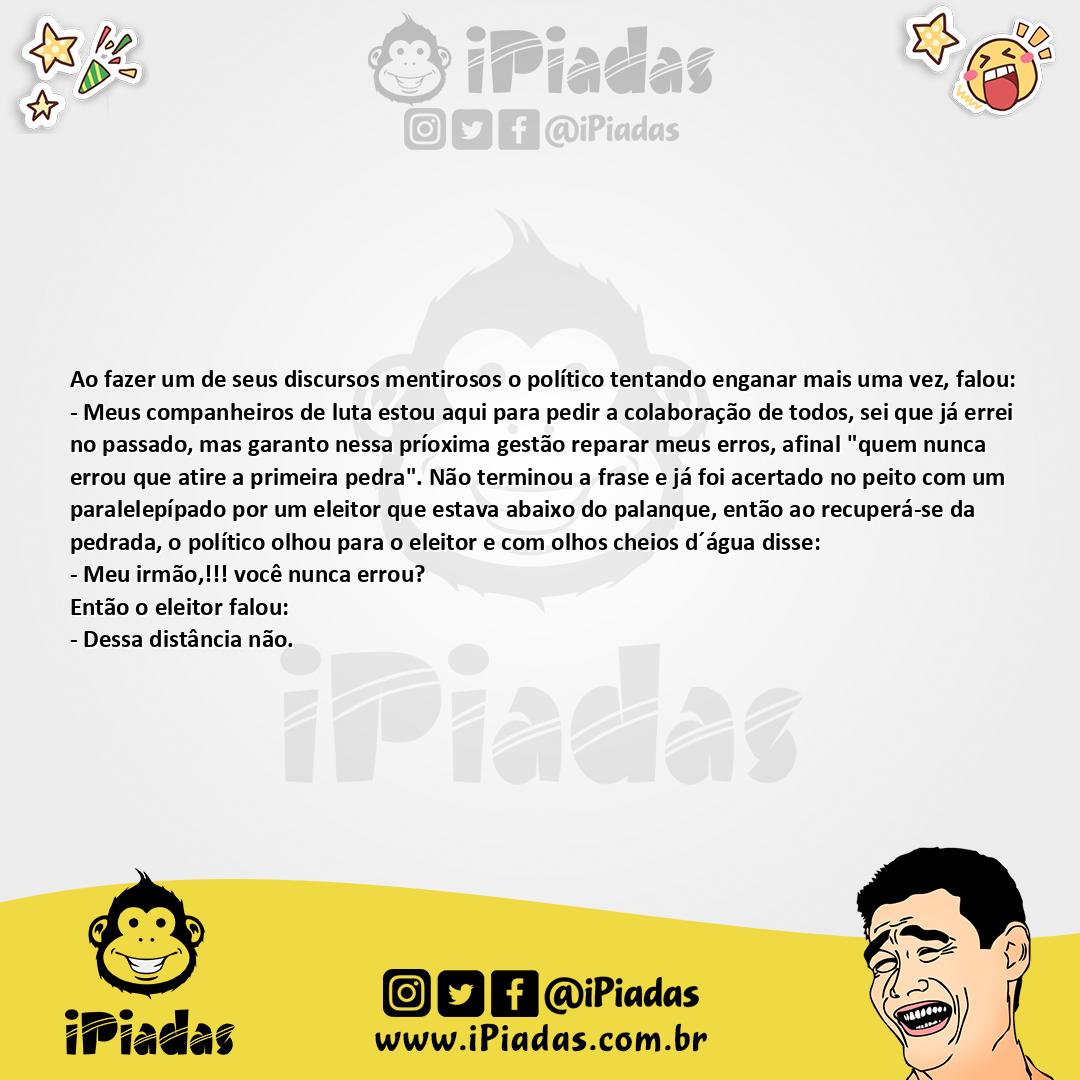 Ilustração da piada O Discurso no iPiadas