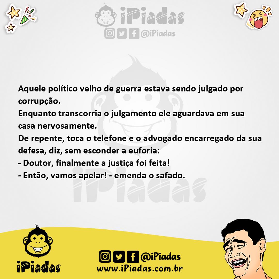 Ilustração da piada Político Corrupto no iPiadas