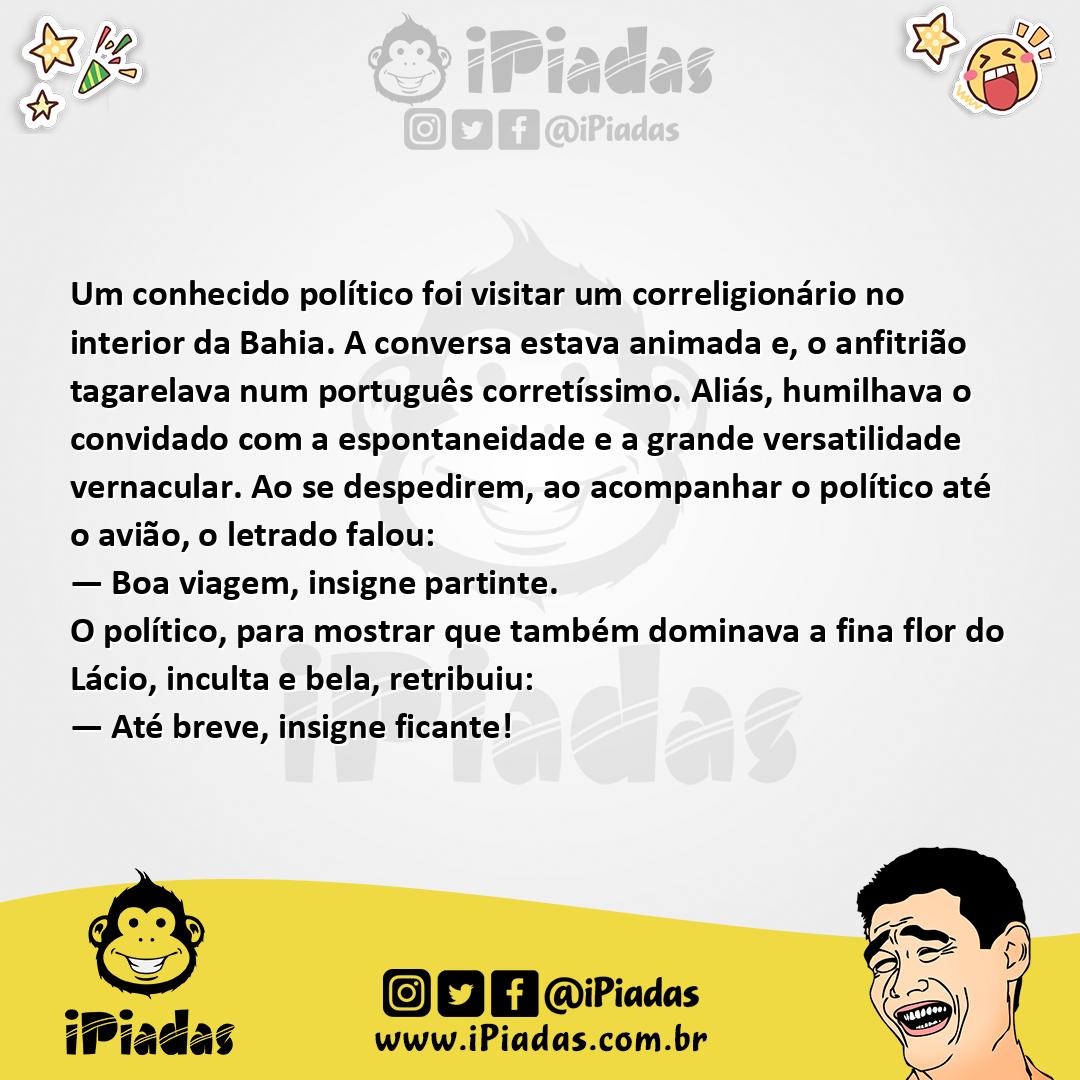 Ilustração da piada Português Corretíssimo no iPiadas