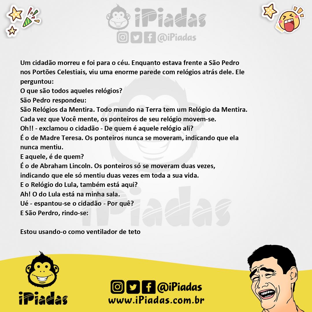 Ilustração da piada Relógios De Mentira no iPiadas