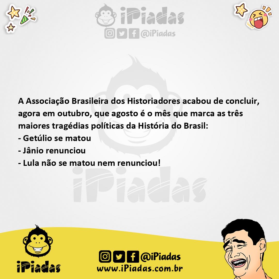 Ilustração da piada Tragédias no iPiadas