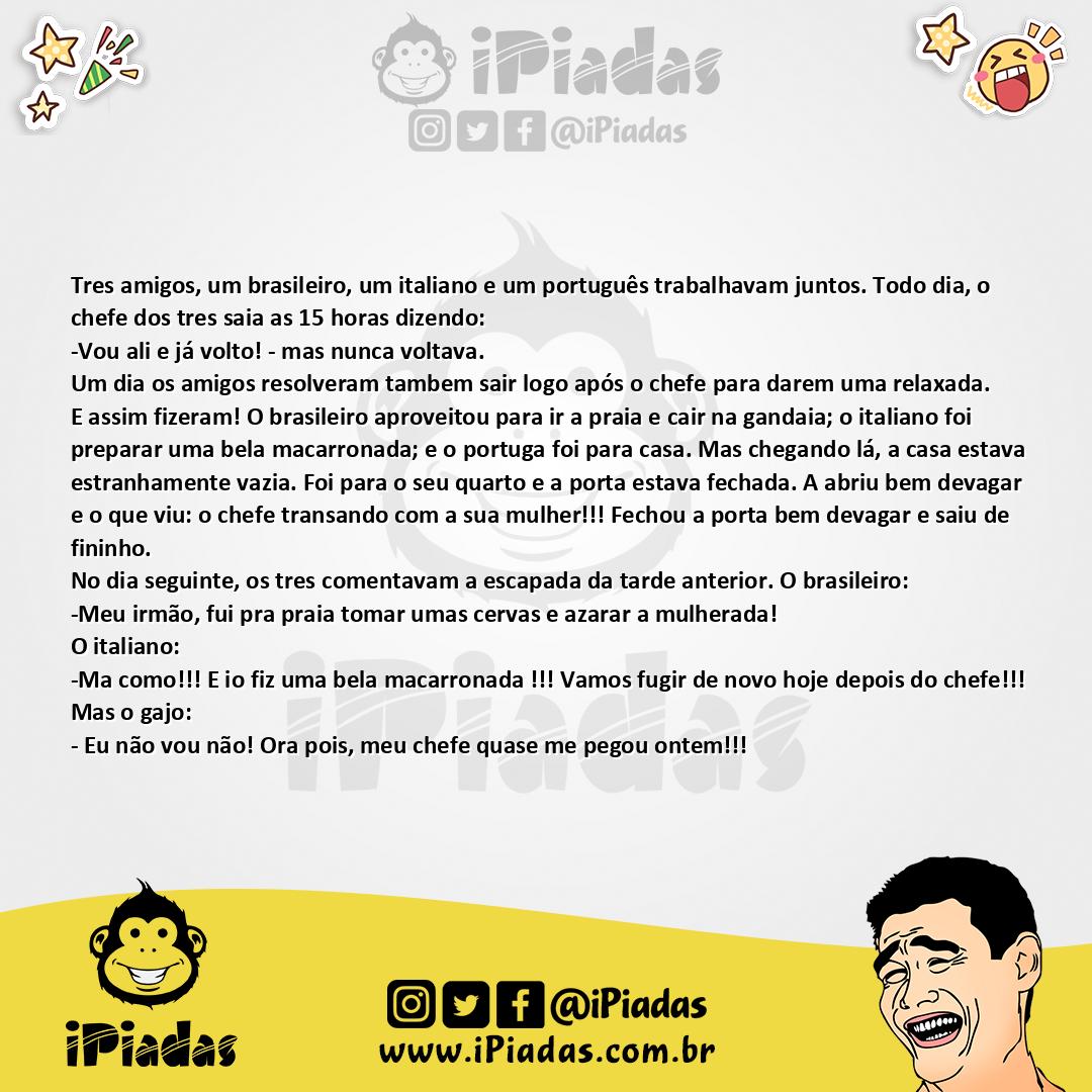 Ilustração da piada A ESCAPADA no iPiadas