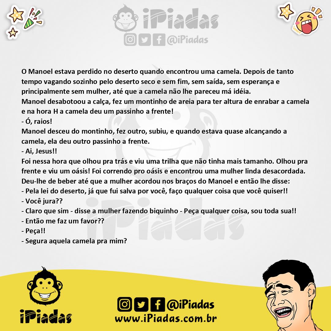 Ilustração da piada A salvação da Camela no iPiadas