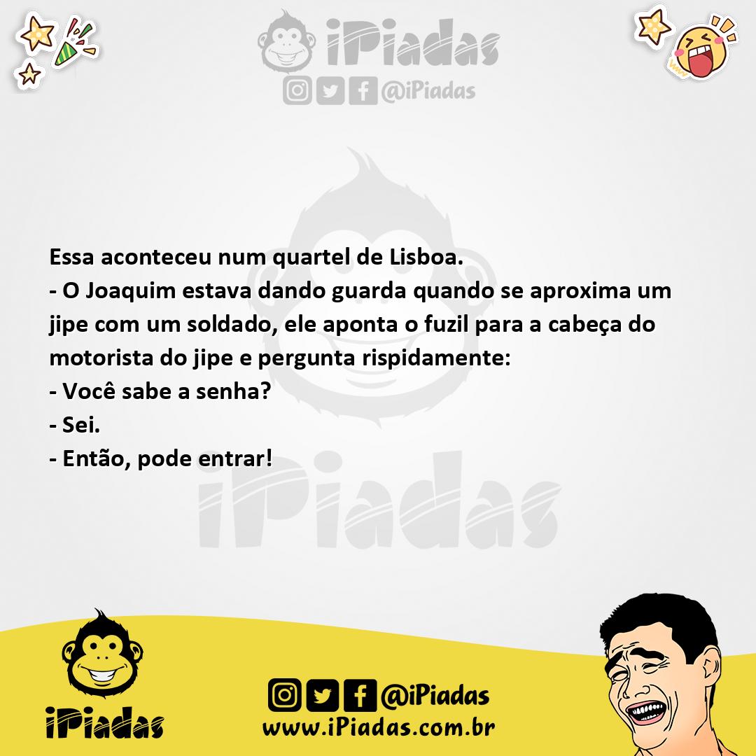 Ilustração da piada A senha no iPiadas