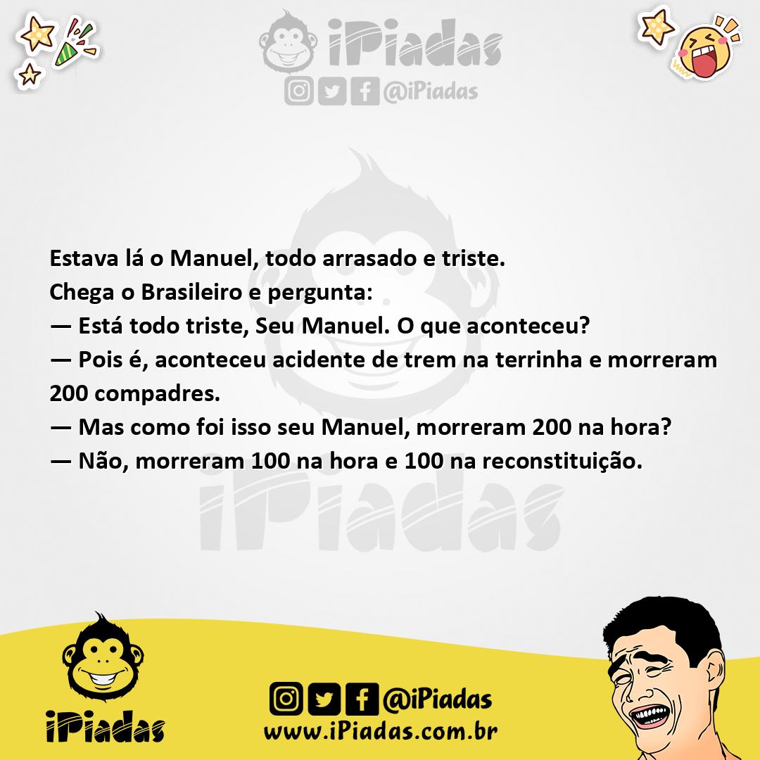 Ilustração da piada Acidente de Trem no iPiadas