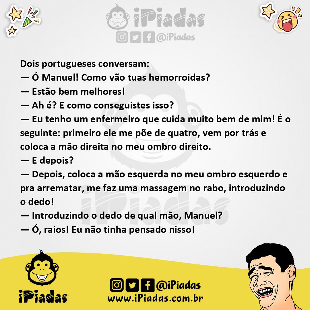 Ilustração da piada As Hemorróidas no iPiadas