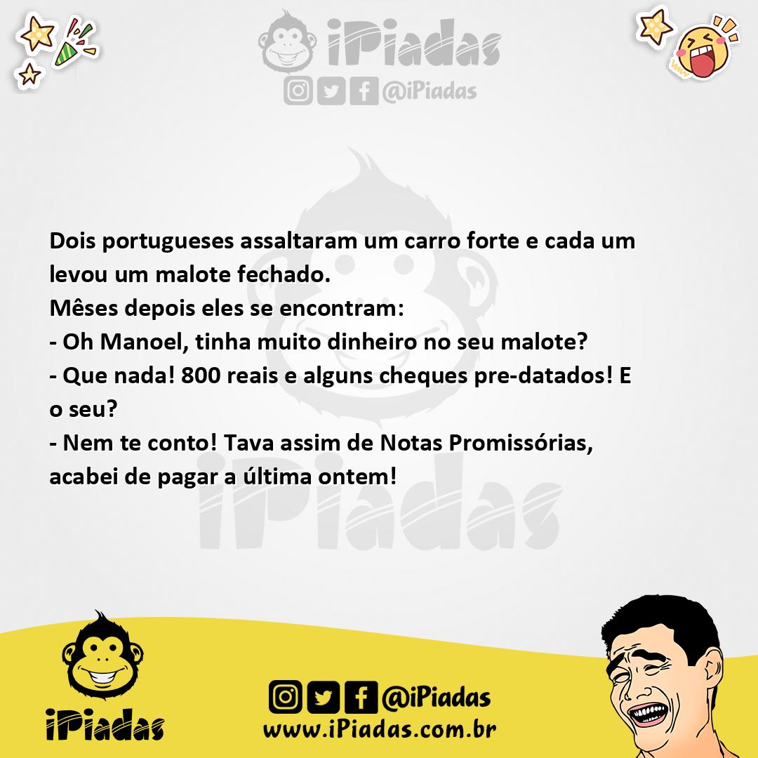 Ilustração da piada Assalto dos Portugueses no iPiadas