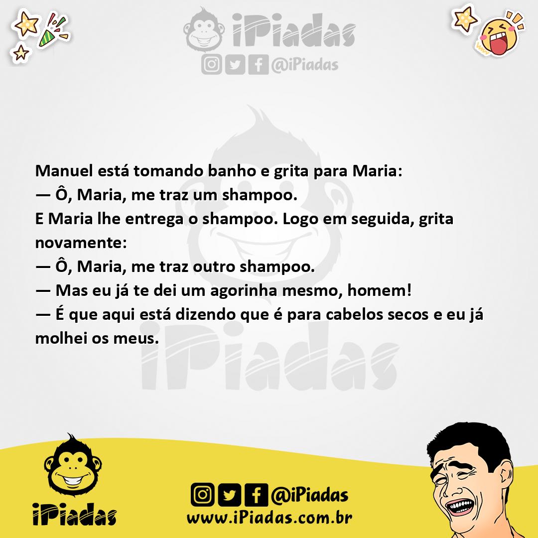 Ilustração da piada Banho do Manuel no iPiadas