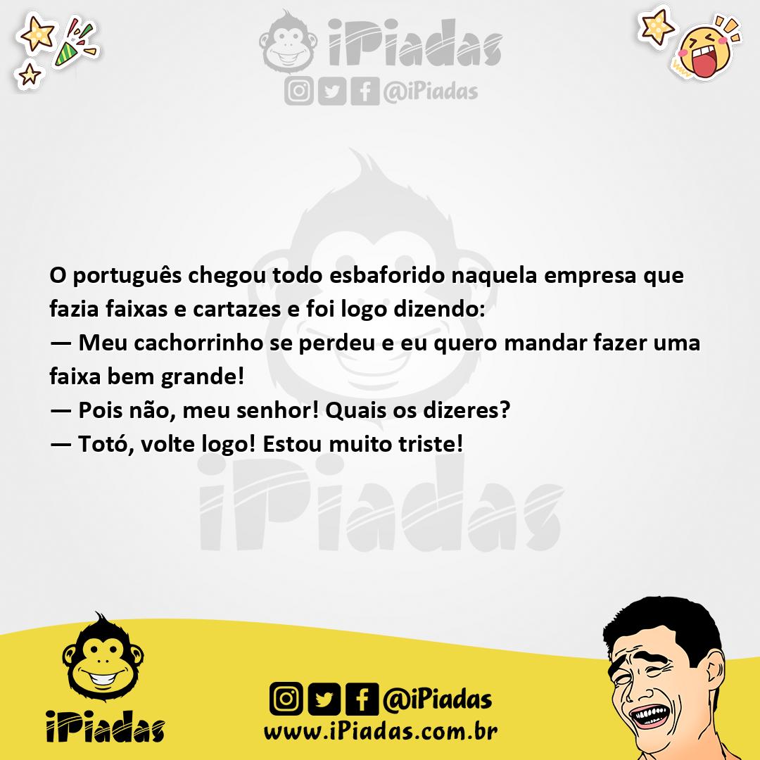 Ilustração da piada Cachorrinho Perdido no iPiadas