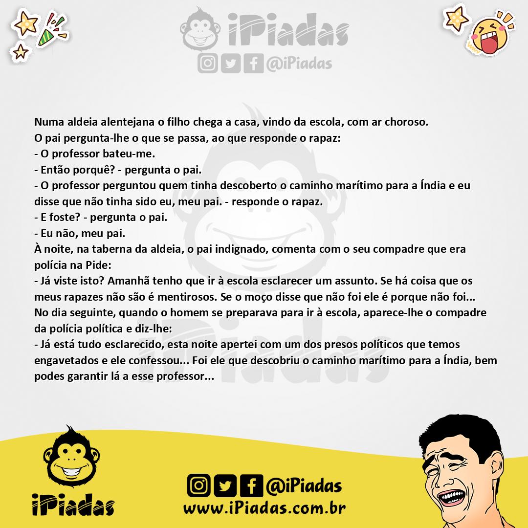 Ilustração da piada Caminho pra Índia no iPiadas