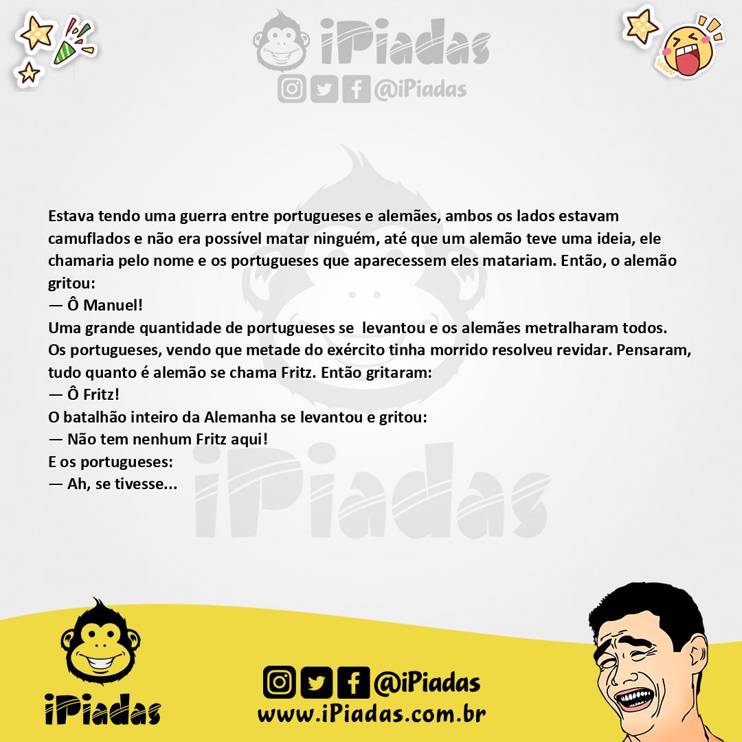 Ilustração da piada Camuflagem na Guerra no iPiadas