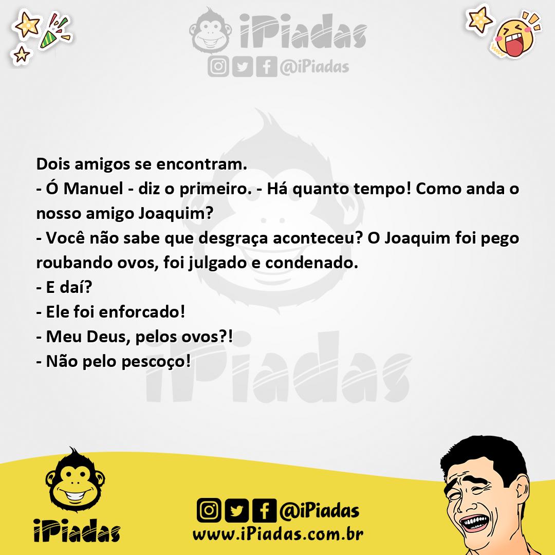 Ilustração da piada Caso de enforcamento no iPiadas
