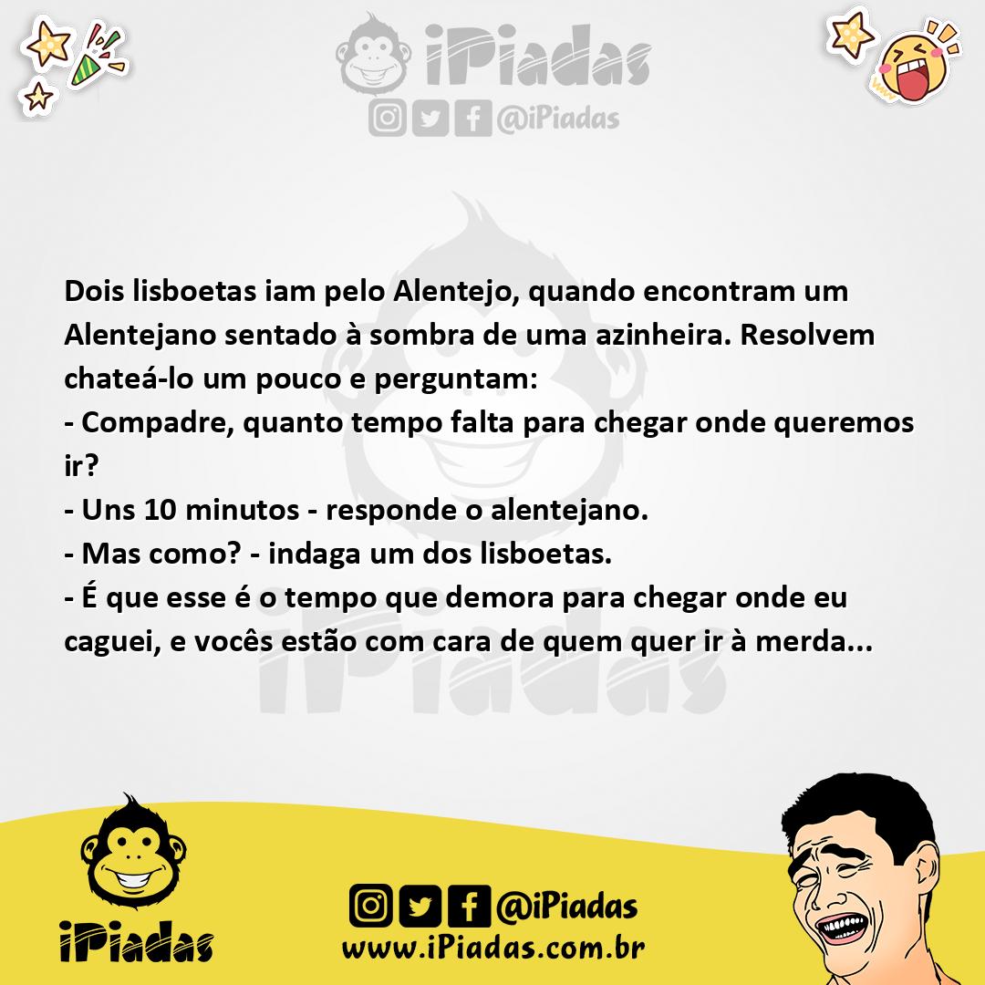 Ilustração da piada Chateando o alentejano no iPiadas