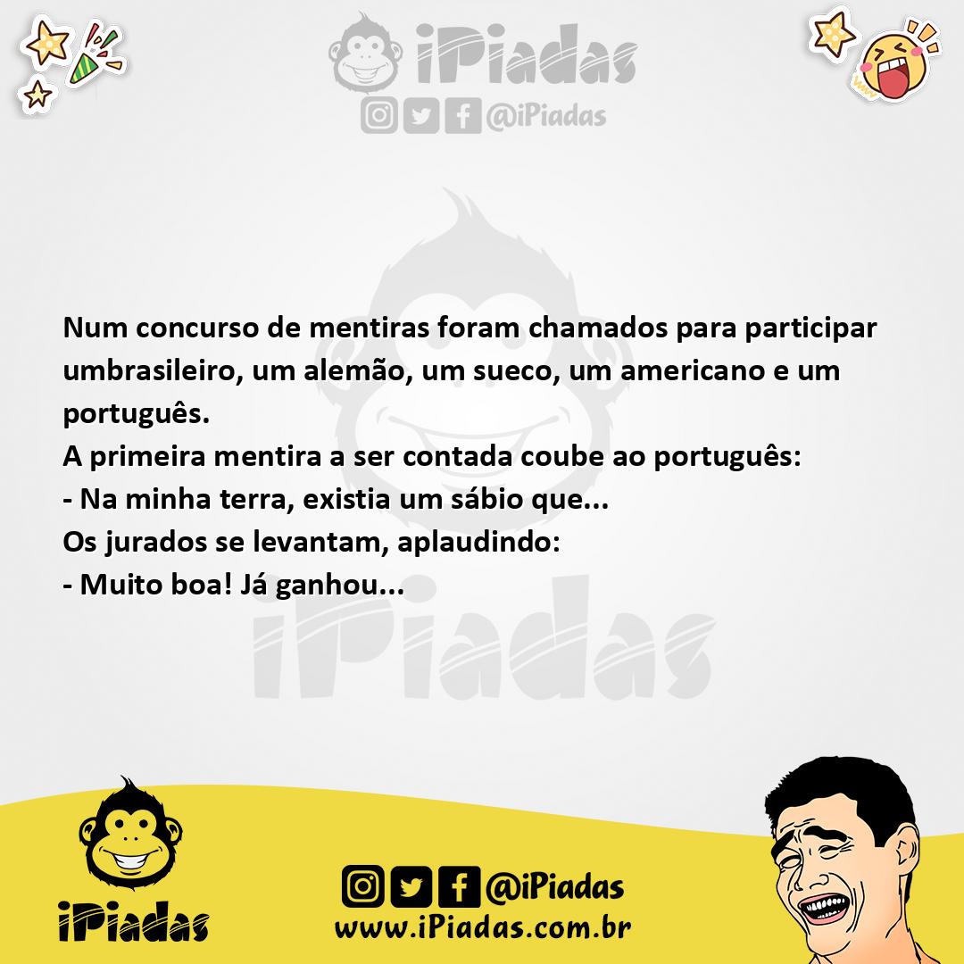 Ilustração da piada Concurso de Mentiras no iPiadas
