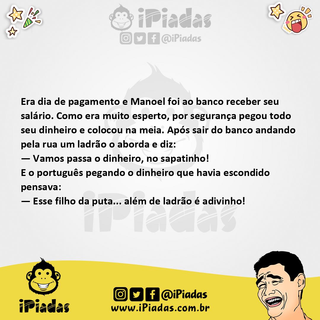 Ilustração da piada Dinheiro na Meia no iPiadas
