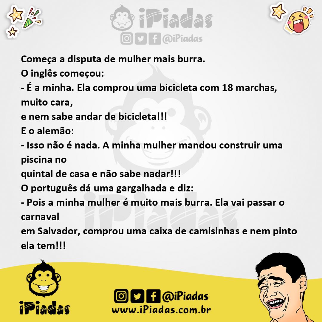 Ilustração da piada Disputa de Burrice no iPiadas
