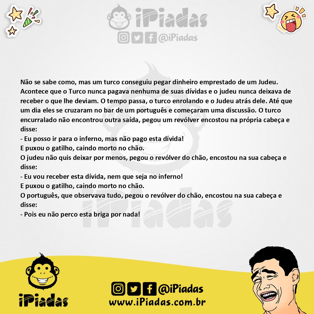 Ilustração da piada Dívida por sangue no iPiadas