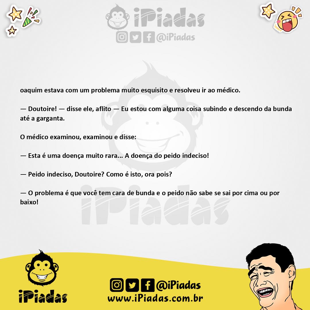 Ilustração da piada Doença esquisita no iPiadas
