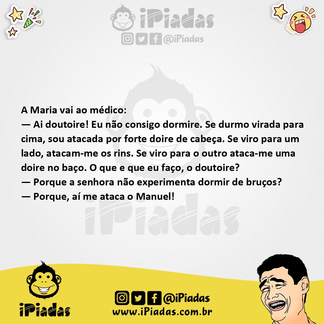 Ilustração da piada Dores no iPiadas