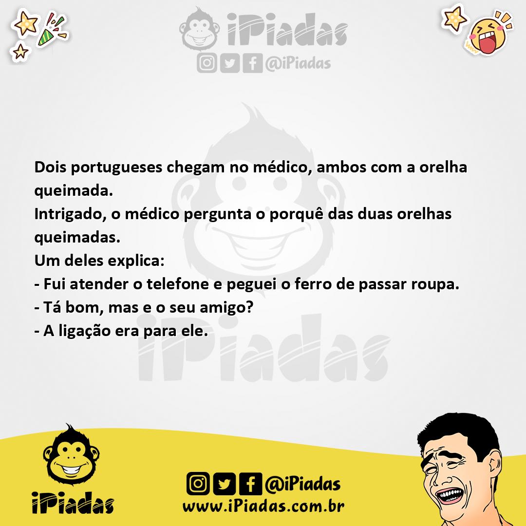 Ilustração da piada Engano do telefone no iPiadas
