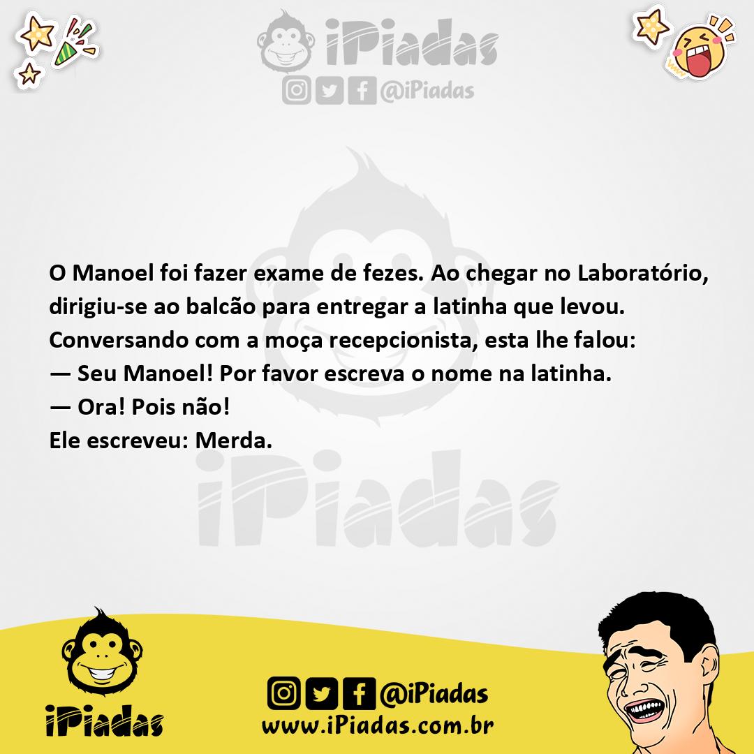 Ilustração da piada Exame de Fezes no iPiadas
