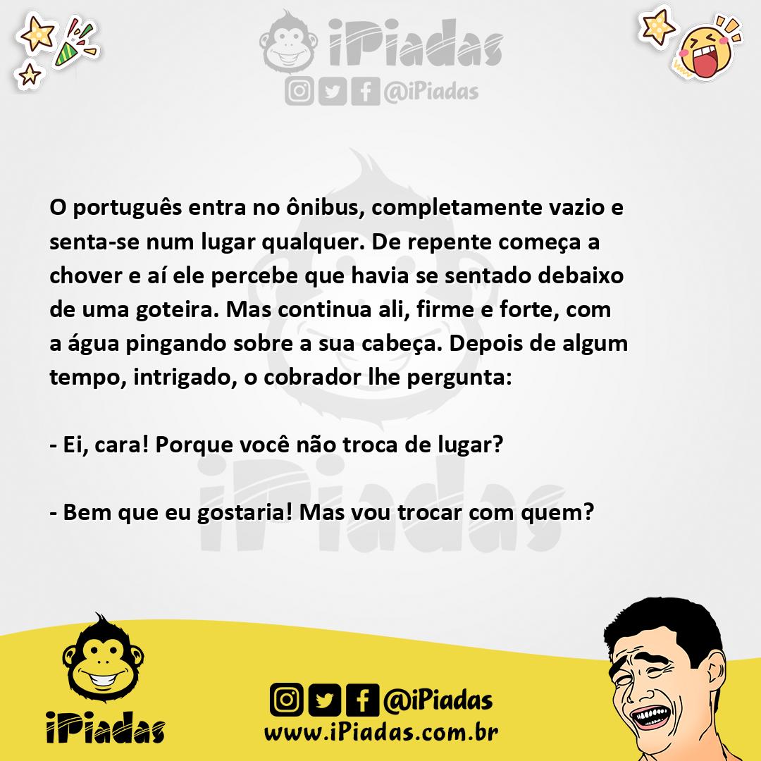 Ilustração da piada Goteira no ônibus no iPiadas