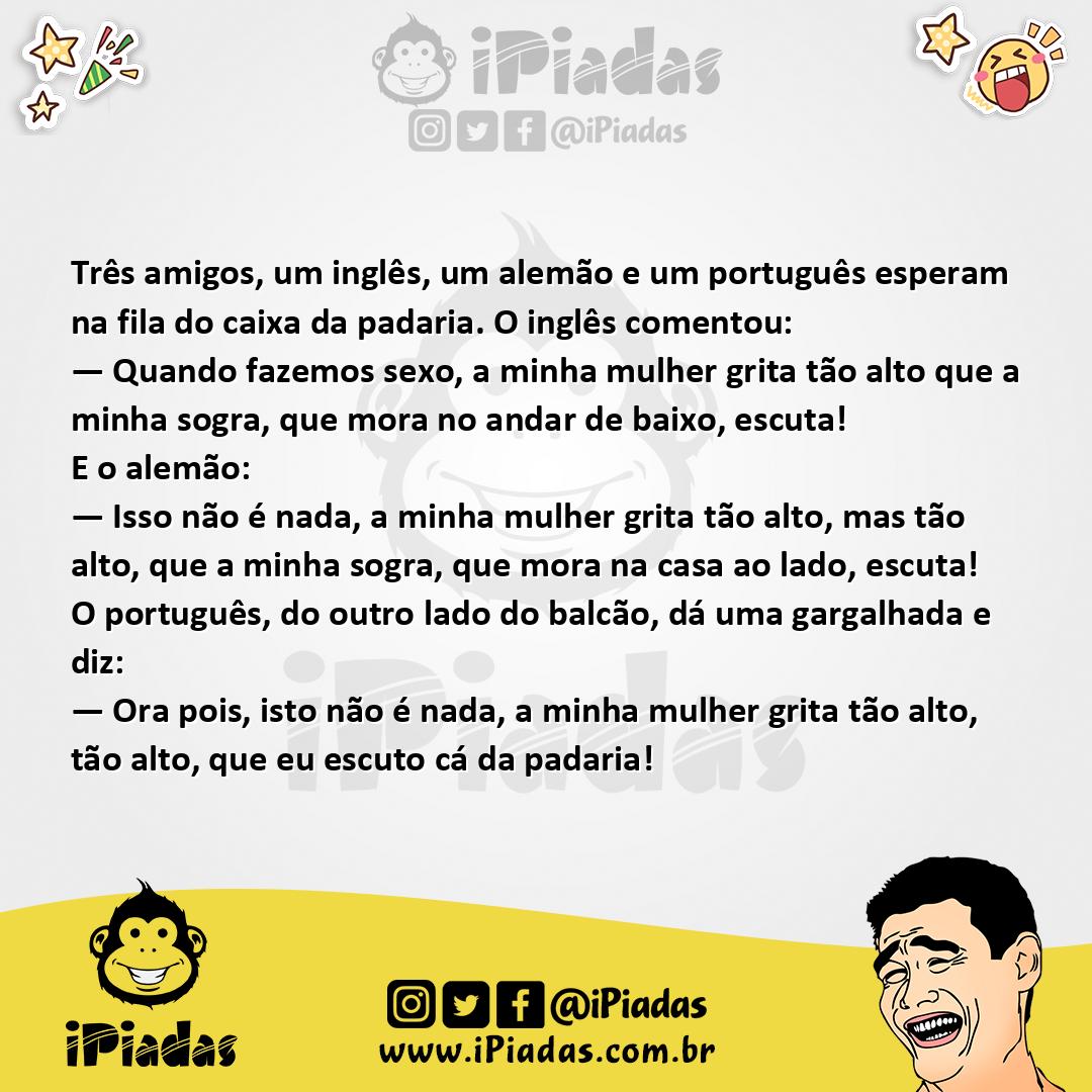 Ilustração da piada Grita Tão Alto no iPiadas