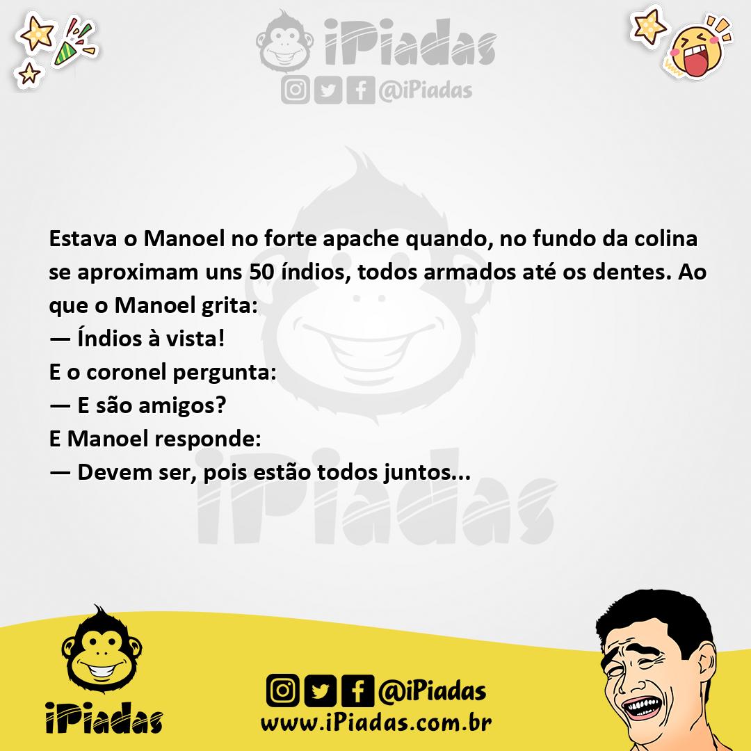 Ilustração da piada Índios à Vista no iPiadas