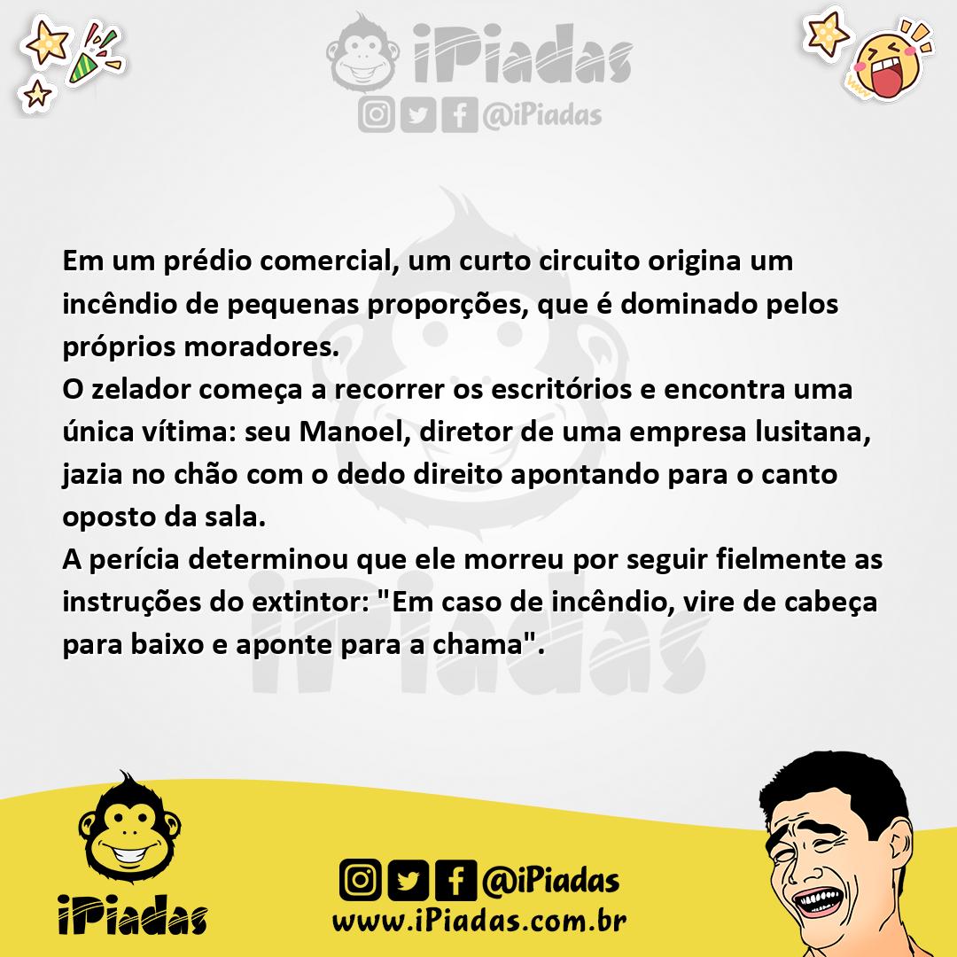 Ilustração da piada Inferno Na Torre no iPiadas