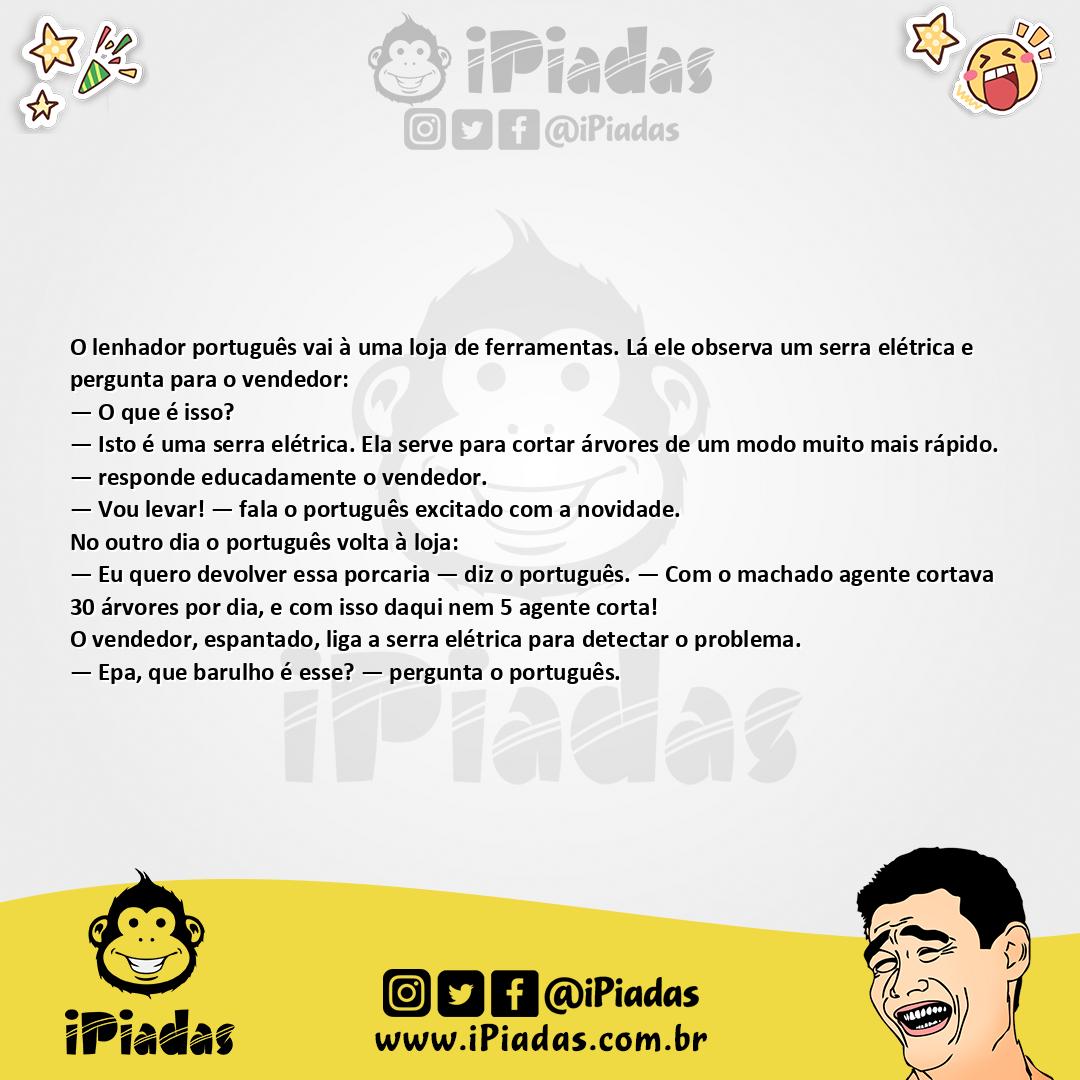 Ilustração da piada Lenhador no iPiadas