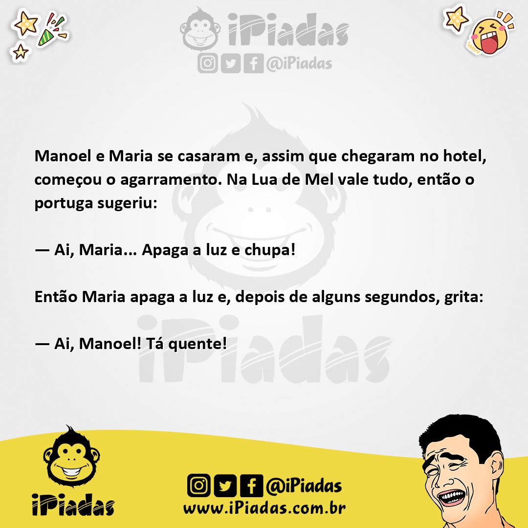Ilustração da piada Lua de mel do portuga no iPiadas